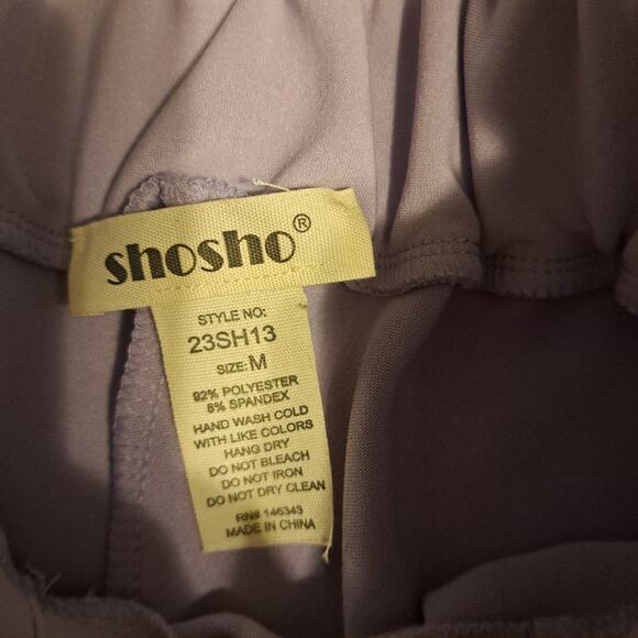 ShoSho High-waisted Sculpting Shorts with Tie Belt.. Size MD.. Lavender.. - Picture 2 of 7